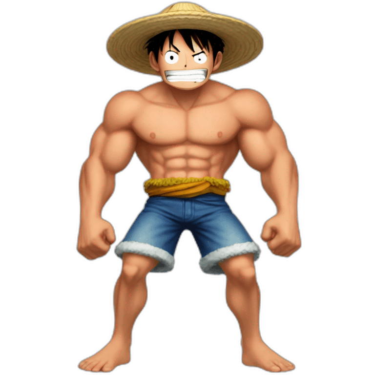 Luffy musclé emoji