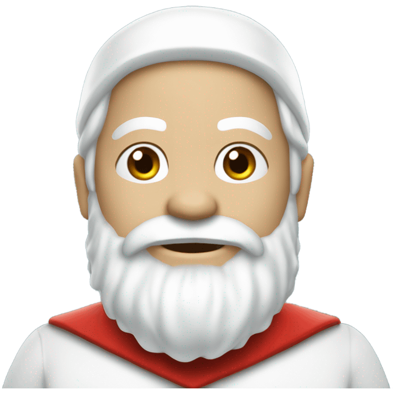 Merry Christmas white Santa player emoji