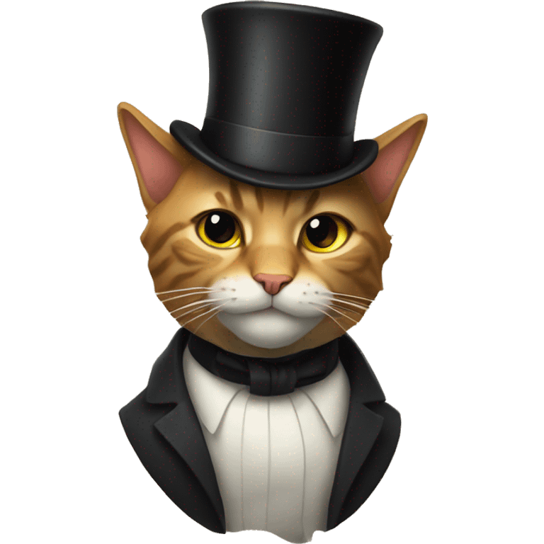 epic cat with a tophat  emoji