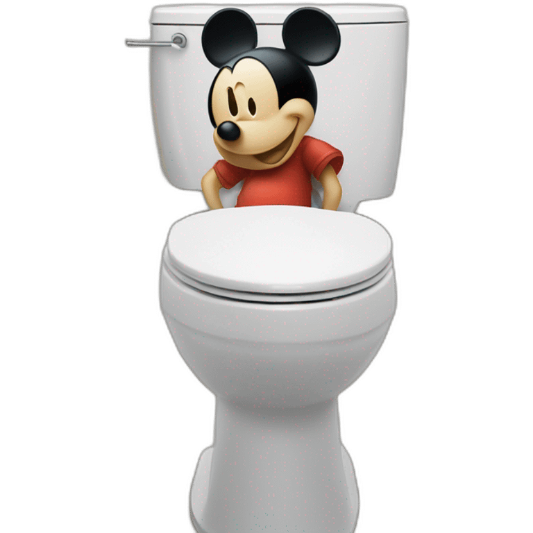 Mickey sur toilettes emoji