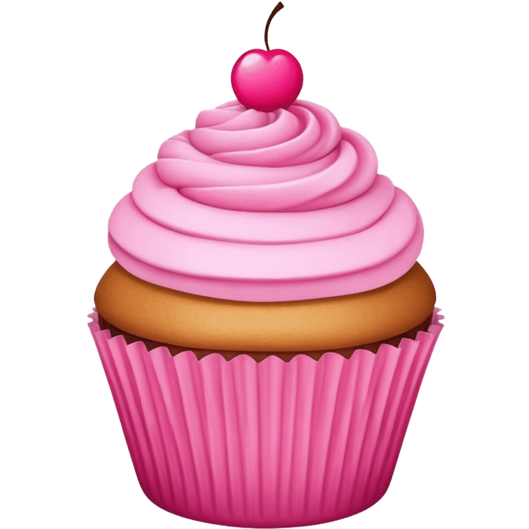 Pink cupcake emoji