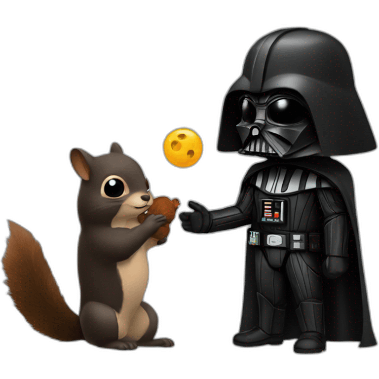 Dark Vador bearing a squirrel emoji