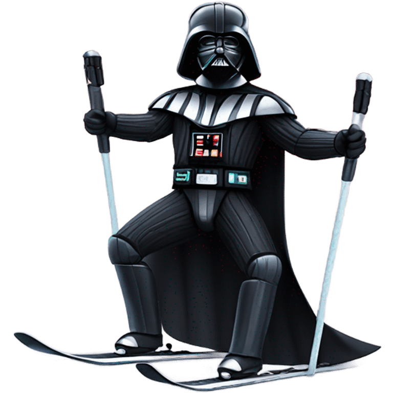 Darth Vader on skis emoji