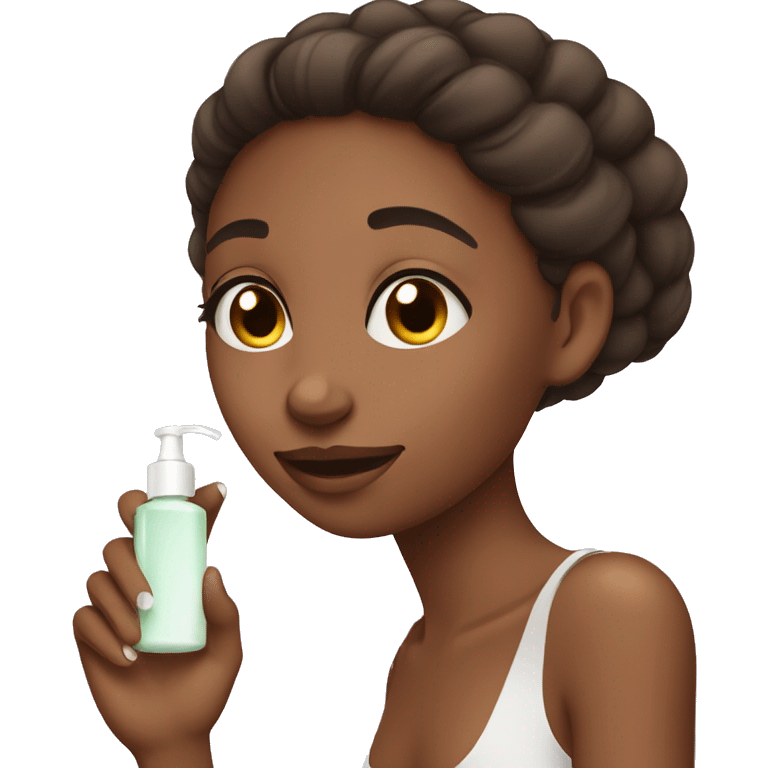 Girl doing skincare emoji