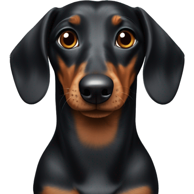 Dachshund black dapple emoji