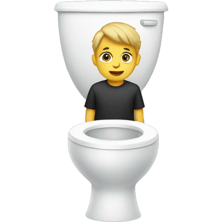 Boy with a toilet  emoji