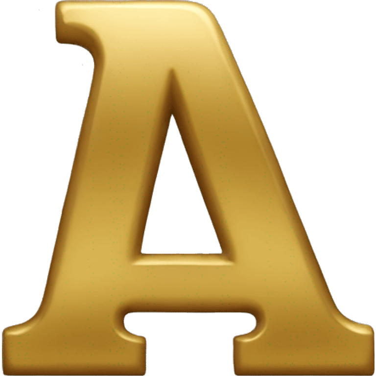 Letter A gold emoji