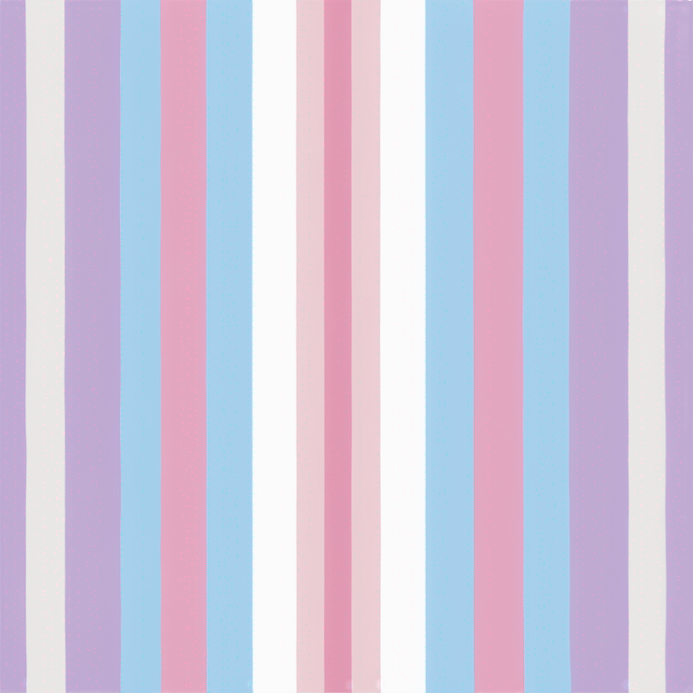 transgender pride flag with five horizontal stripes: light blue, pink, white, pink, and light blue emoji