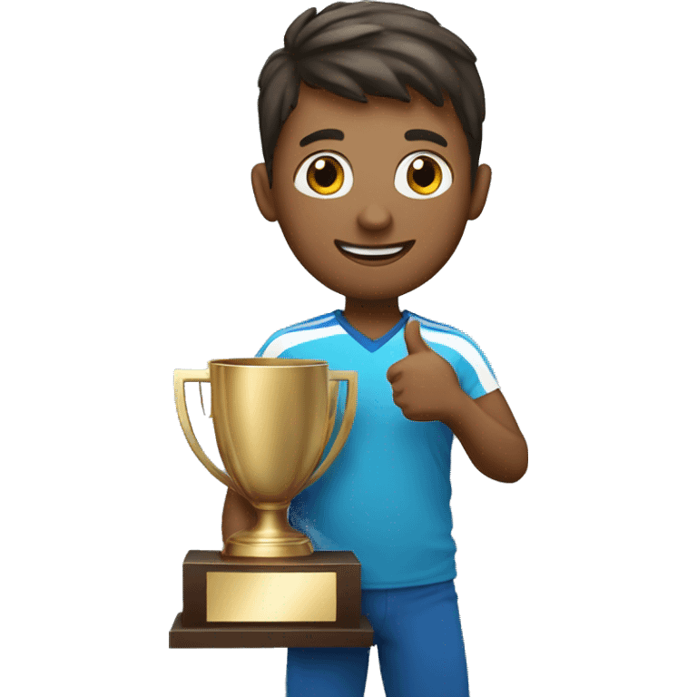 athlete with winner trophy emoji