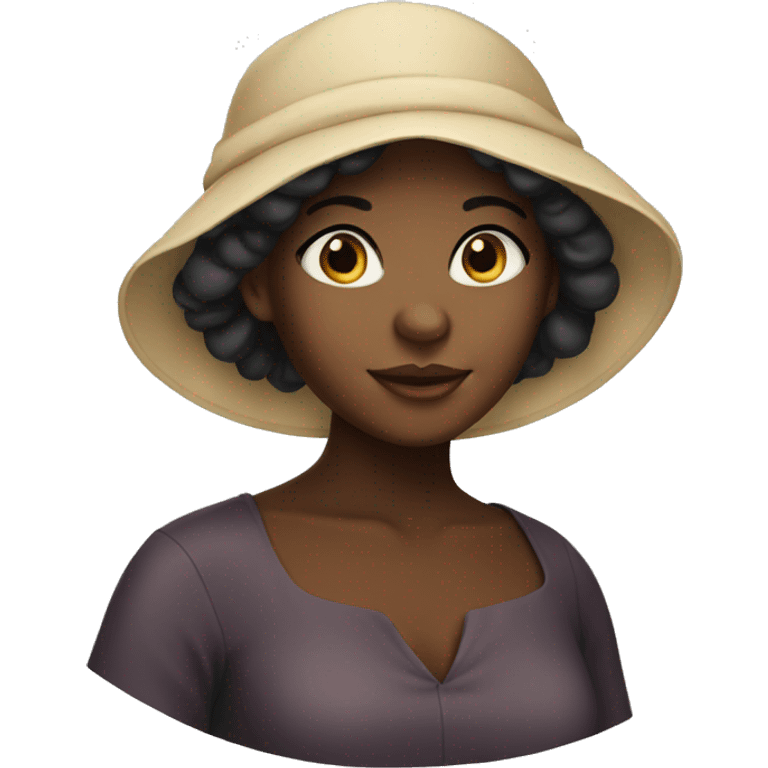 Black girl in bonnet  emoji