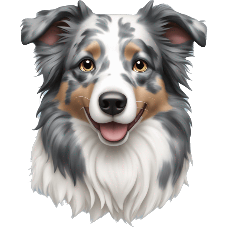 Blue Merle Border Collie  emoji