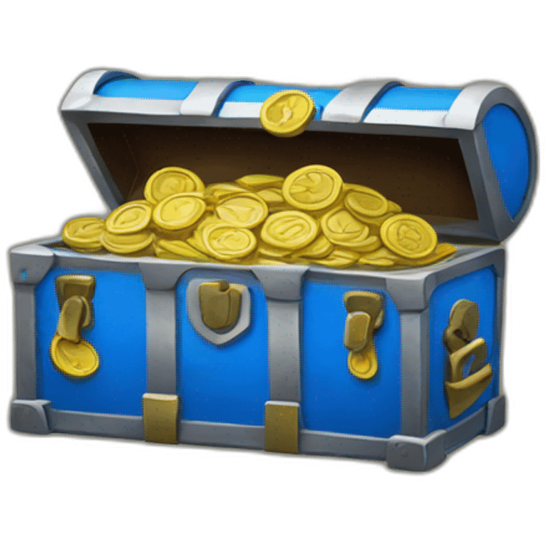 chest of blue coins emoji