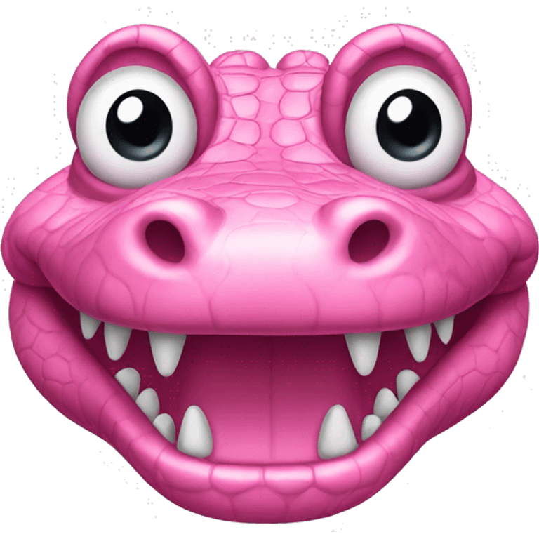 Pink alligator  emoji