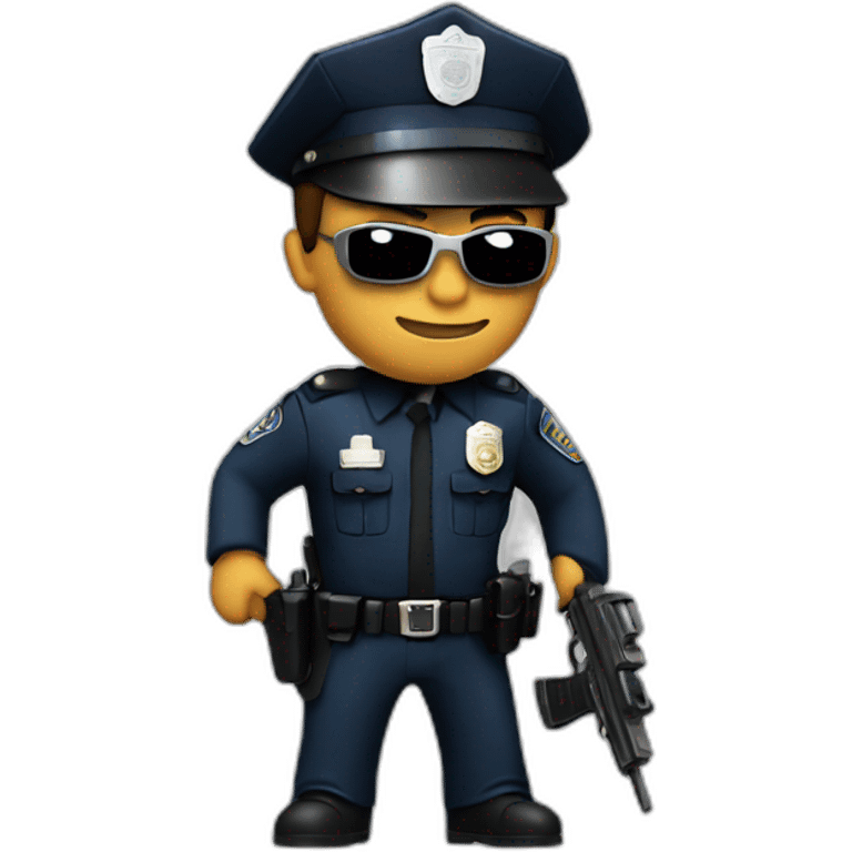 Police cop with a gun emoji