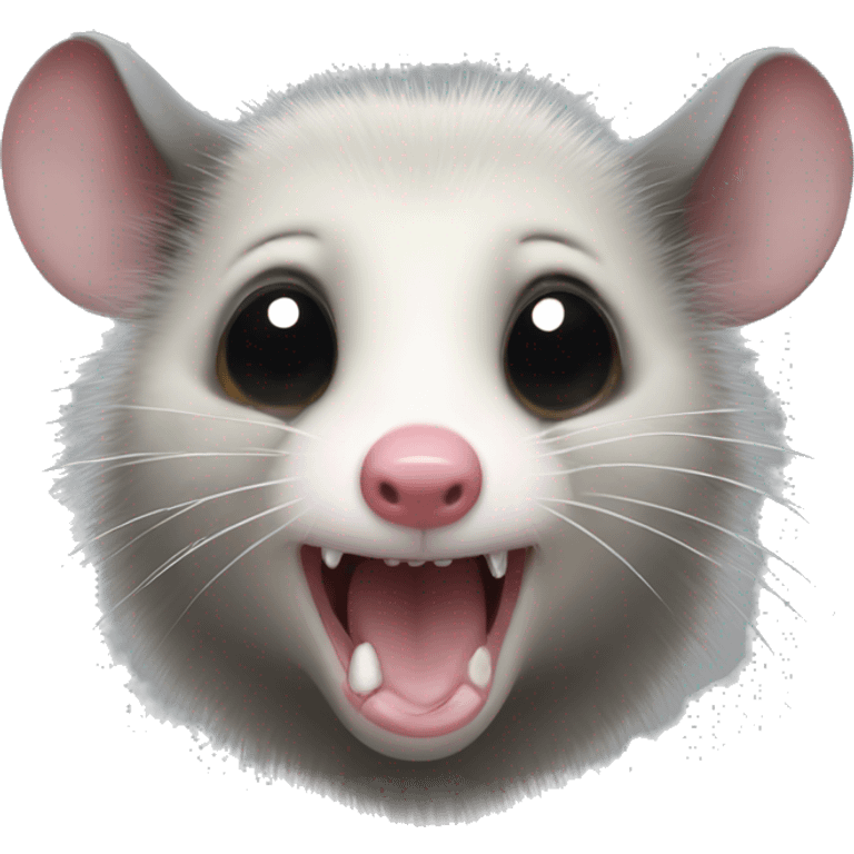 opossum Face Holding Back Tears Emoji emoji