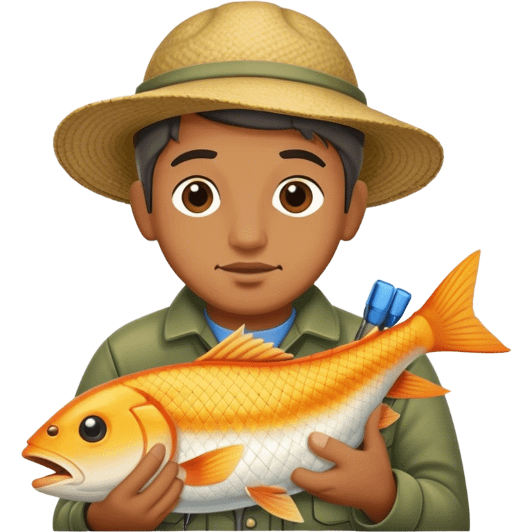 The fisherman with the fish emoji