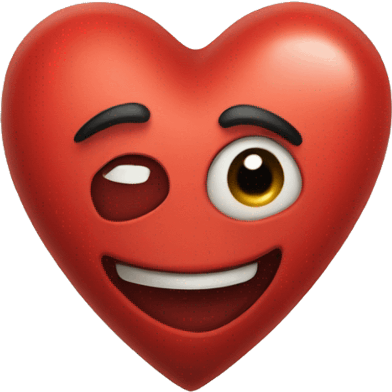 Heart with a rode emoji