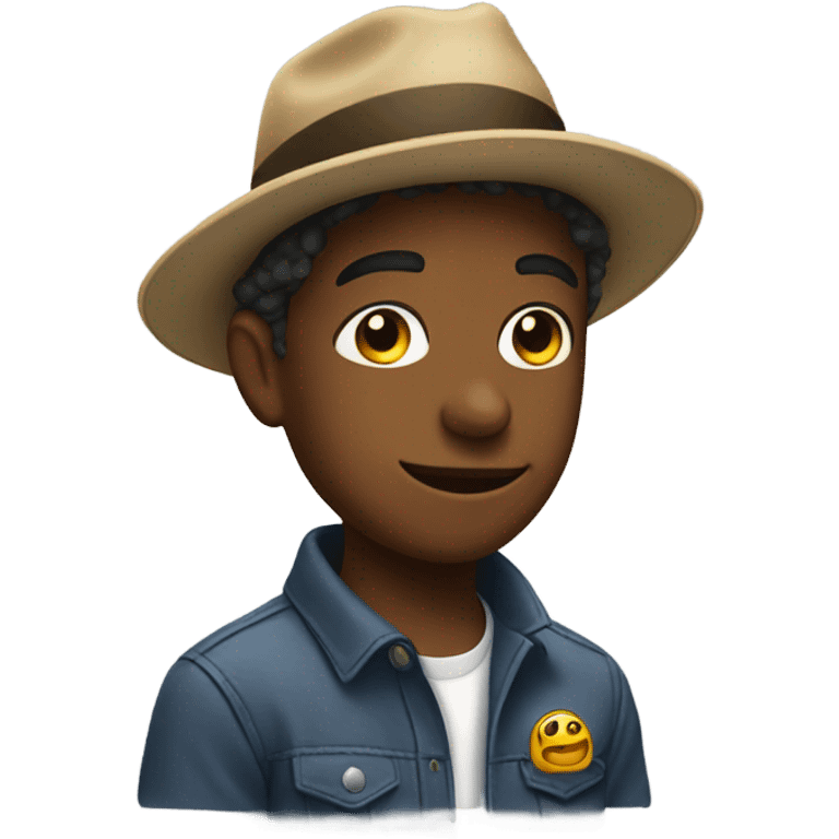 boys in hats with car emoji