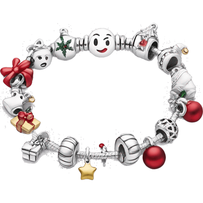 Christmas pandora charm bracelet  emoji