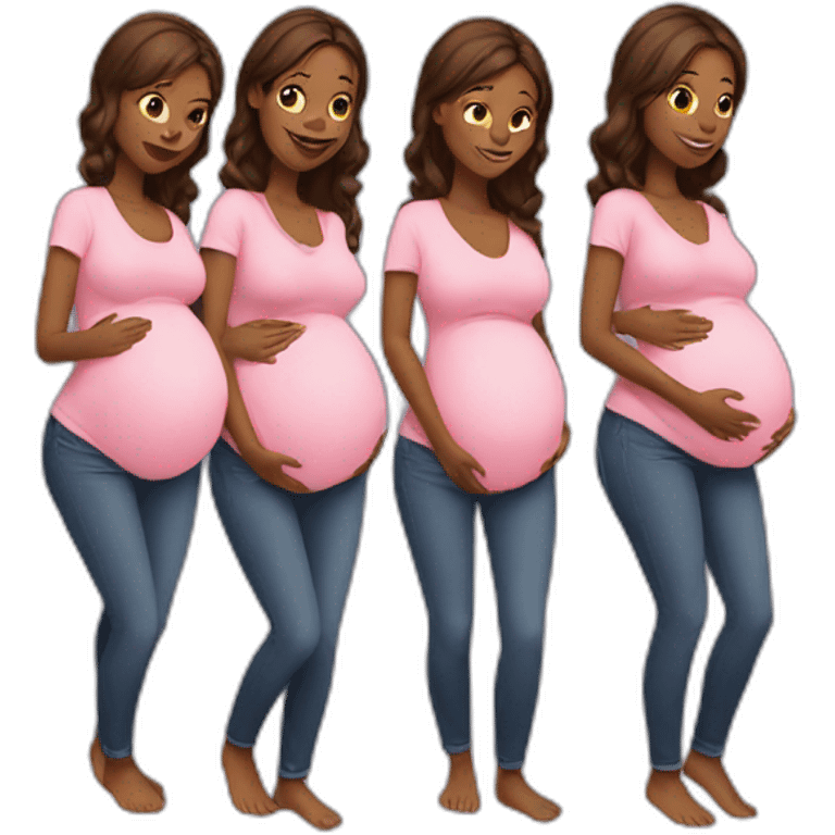 Pregnant with triplets emoji