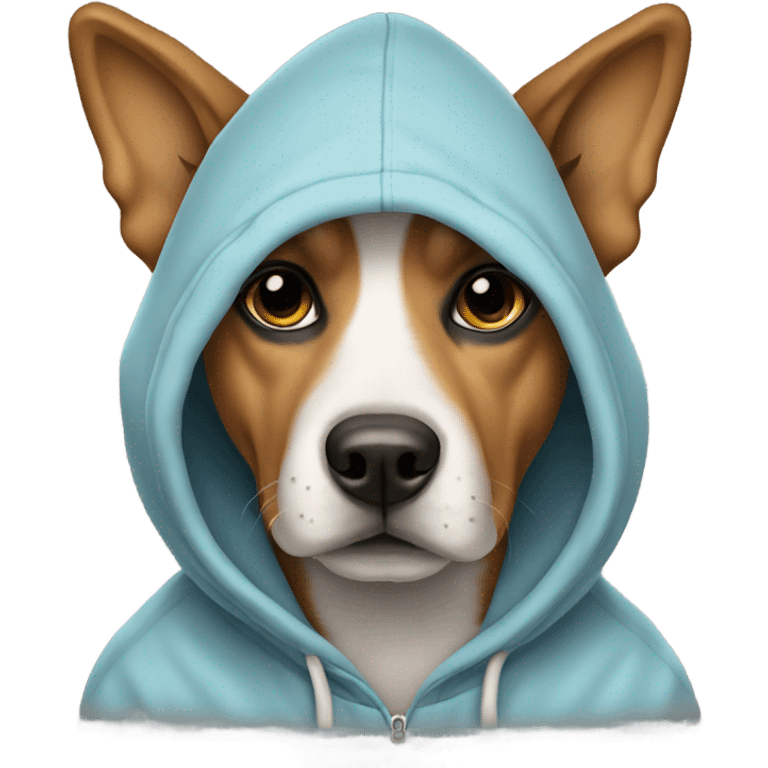 Dog wearing a hoodie  emoji