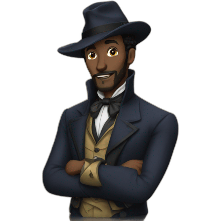 Black Arsene Lupin emoji