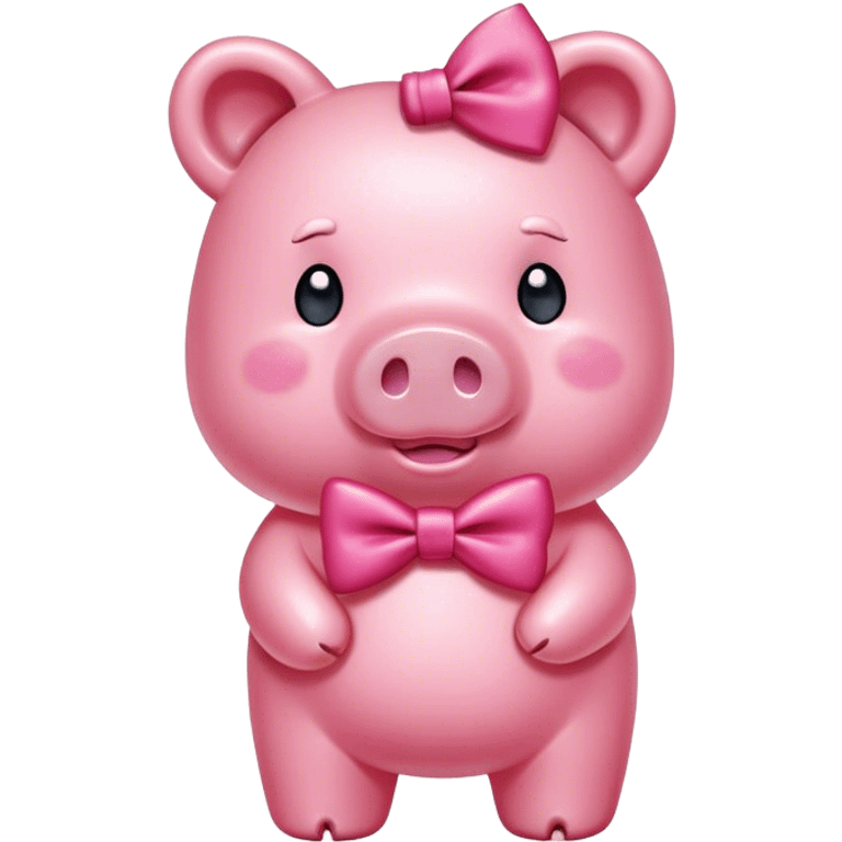 pink spam gummy bear pig bow emoji