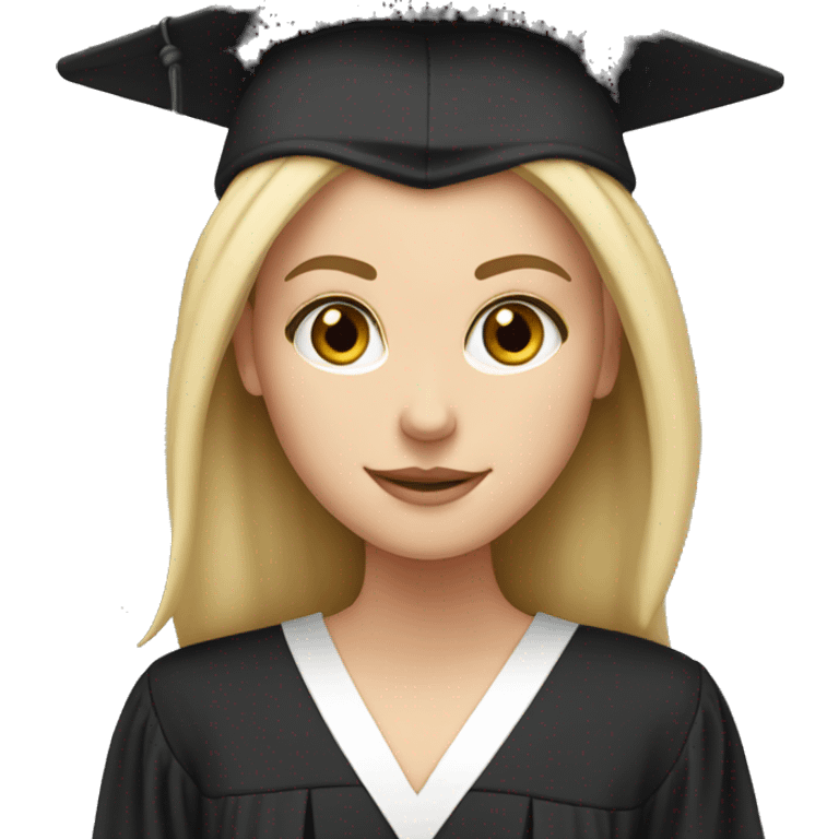 White girl graduated  emoji