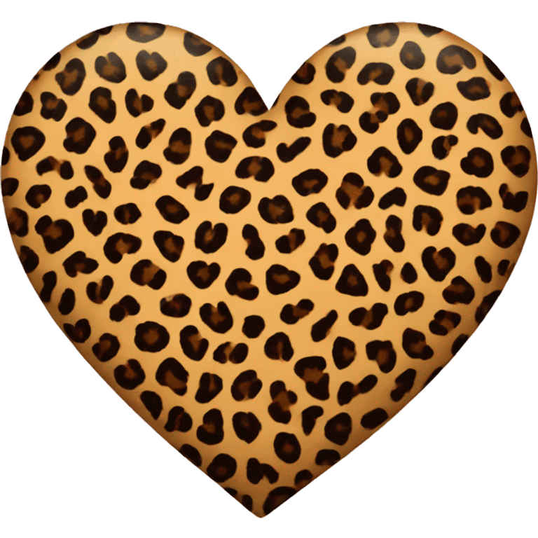 Leopard print heart emoji