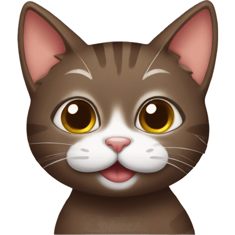 Cat eating chocolate emoji