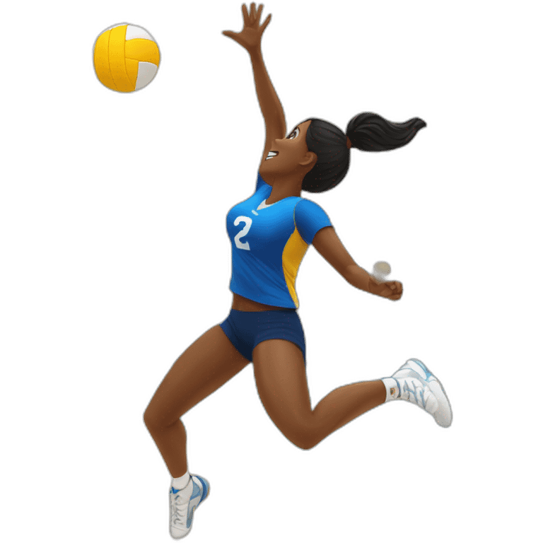 Volleyball athlete jump serve emoji