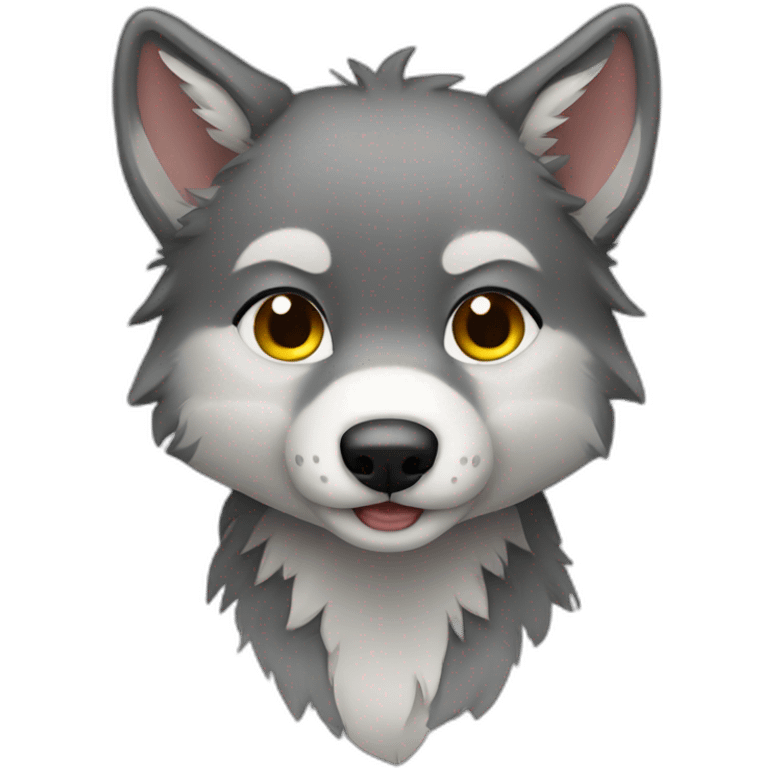 baby wolf hi emoji