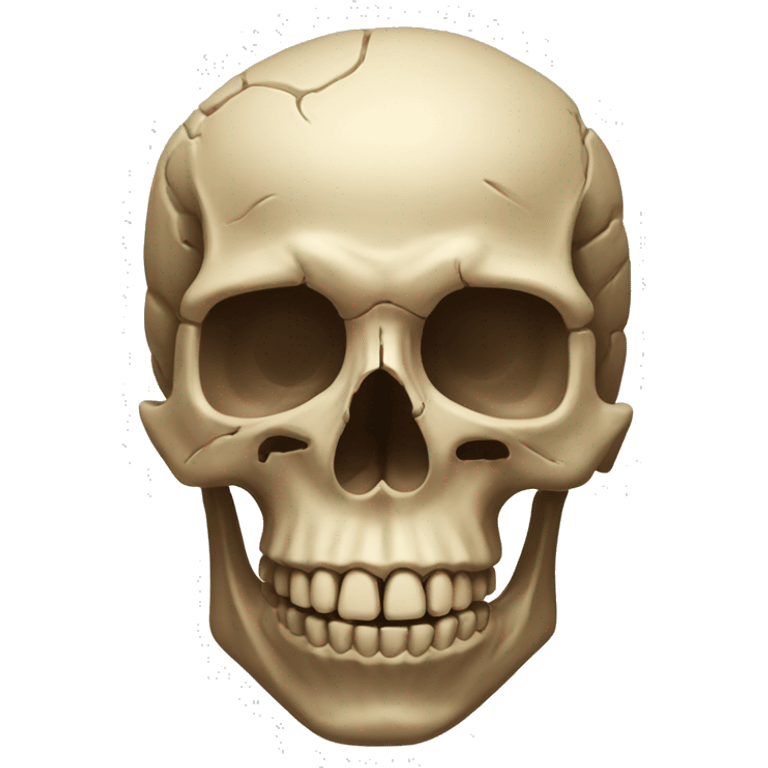 Ancient human skull emoji