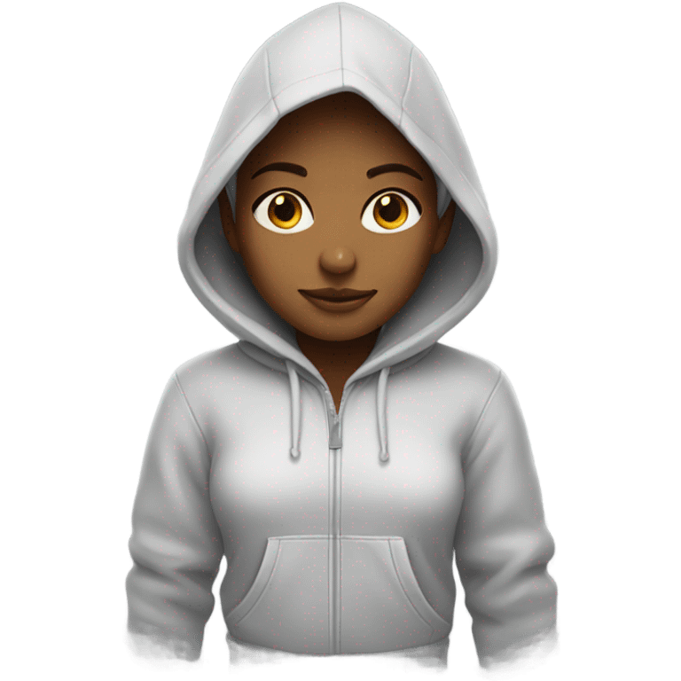 Girl wearing a hoodie  emoji