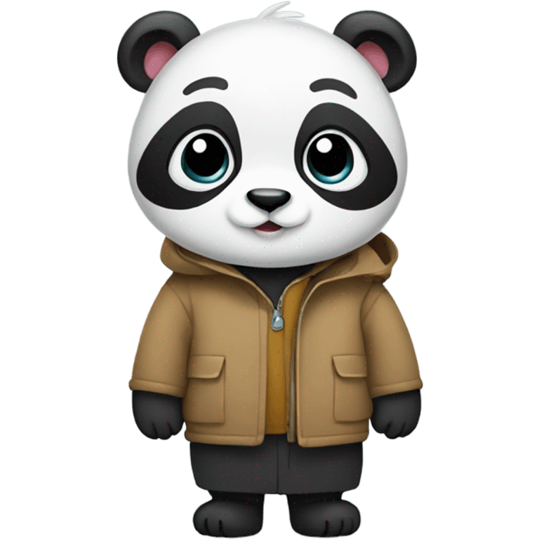 Panda wearing a coat emoji