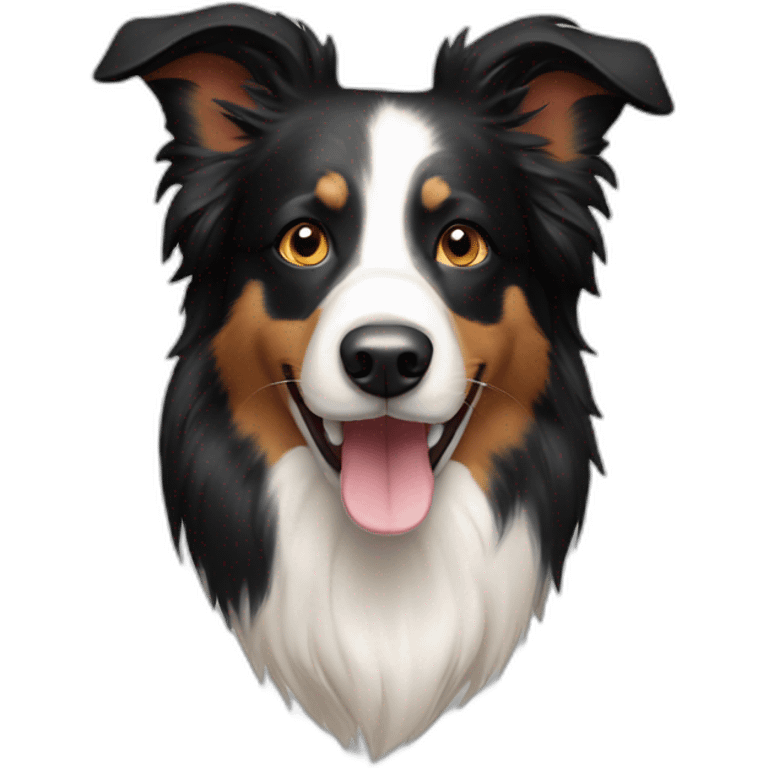 tri-color border collie emoji