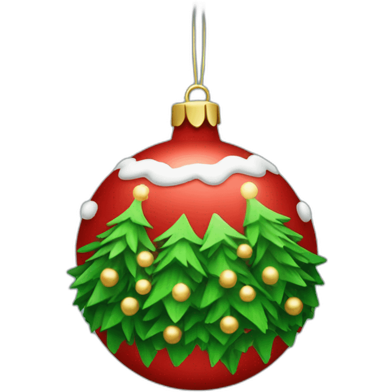 Christmas tree bauble emoji