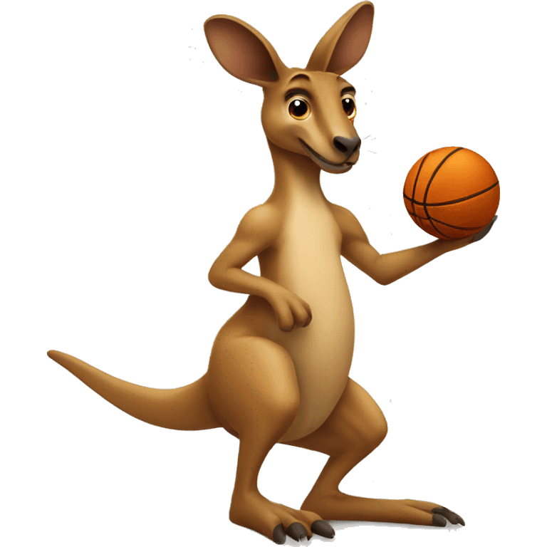 Kangaroo playing basketball emoji