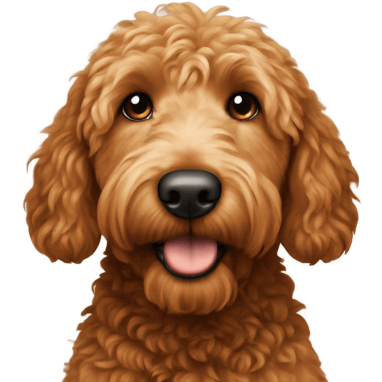 Golden doodle red brown emoji