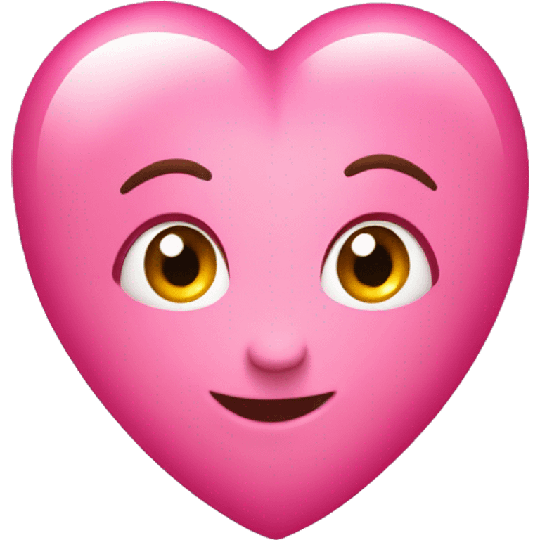 Un corazón rosado con brillos emoji