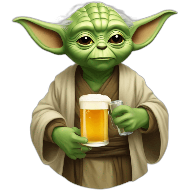 Yoda boit une bière emoji