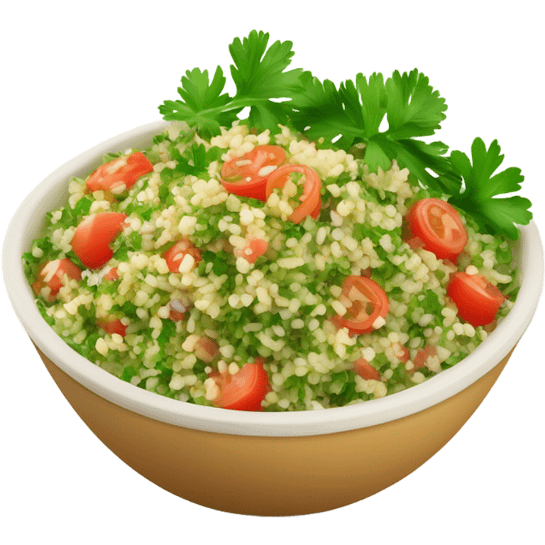 Tabouli with extra parsley emoji