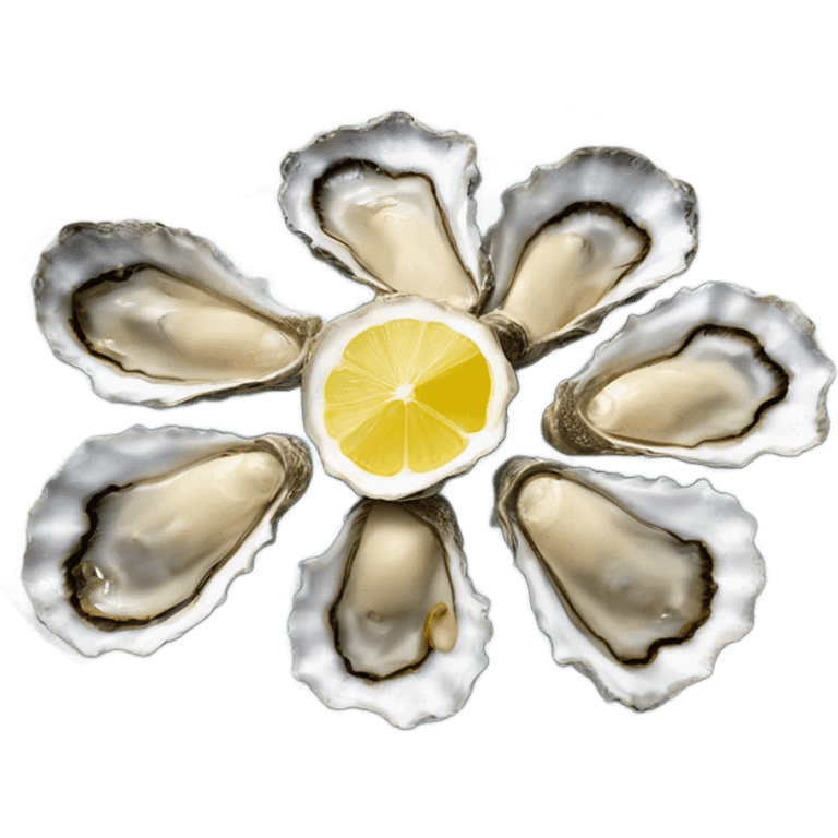 Oysters on a platter emoji