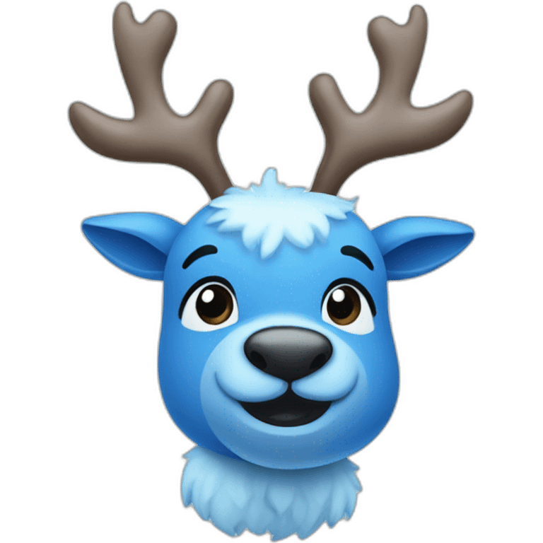 cute blue reindeer emoji