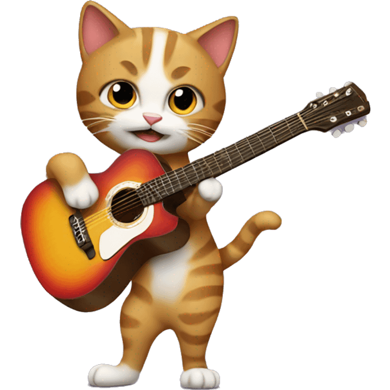 cat with guitar emoji