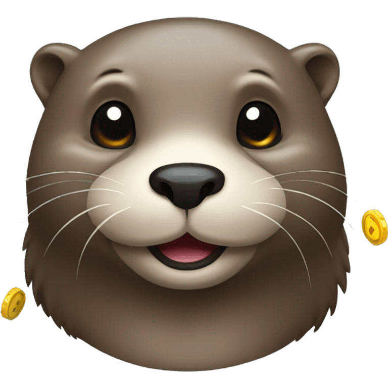 Otter playing at casino emoji