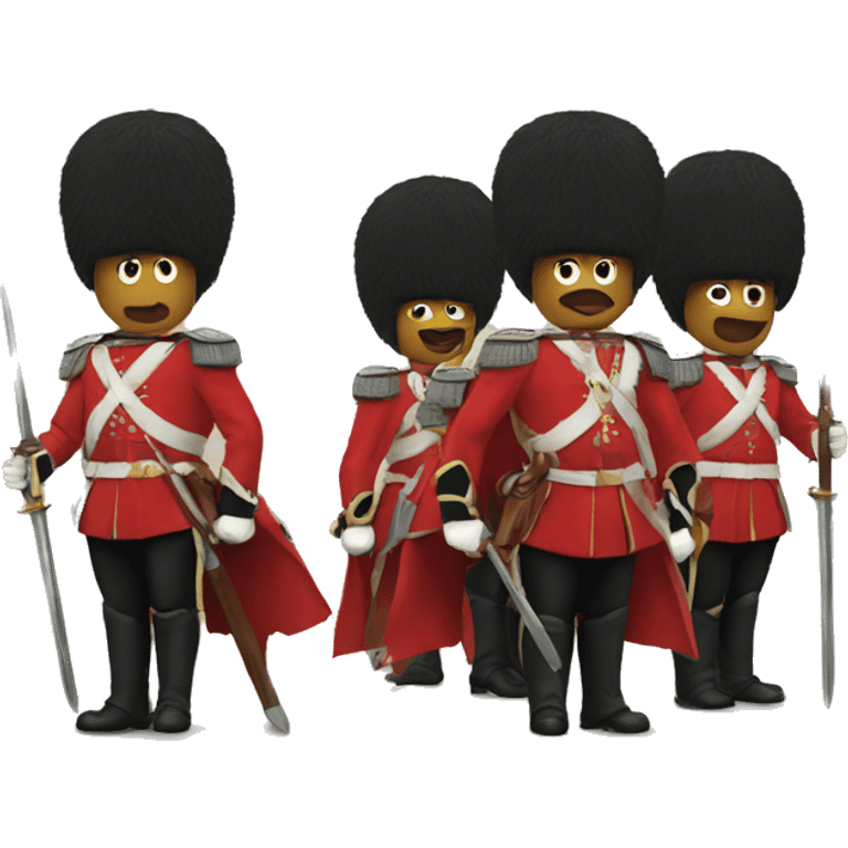 Royal guards of great britain surprised emoji