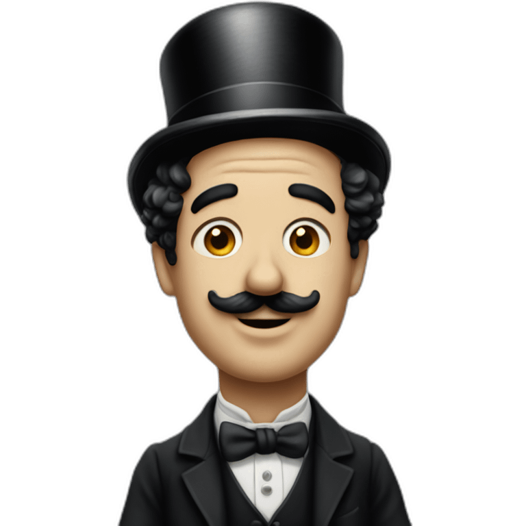 Charlie Chaplin sans chapeau emoji