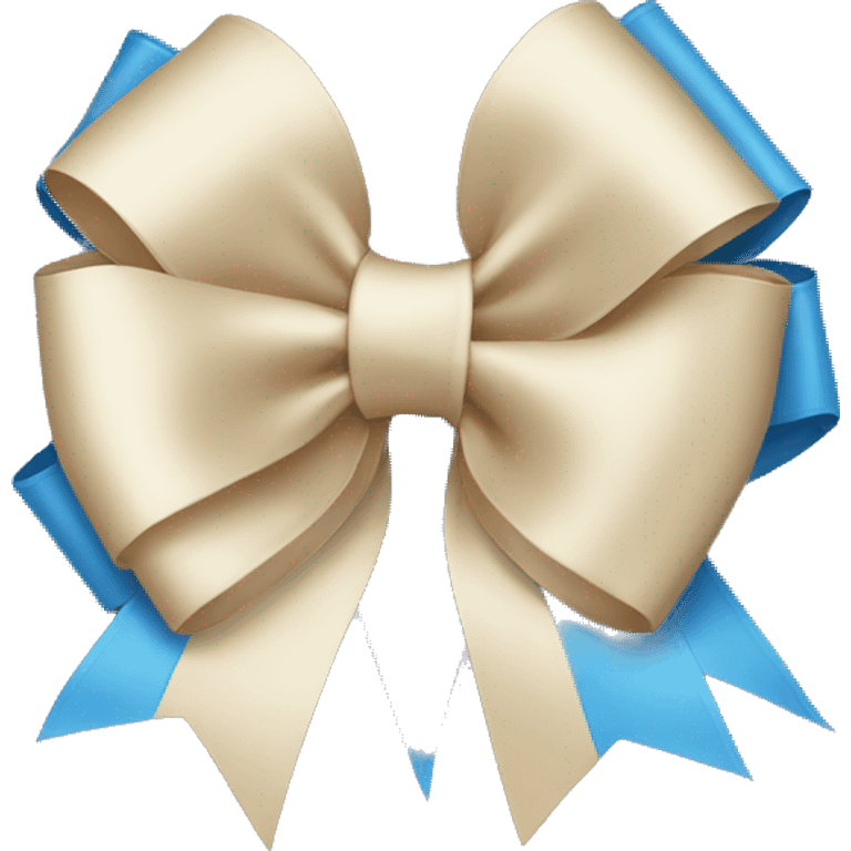 blue ribbon bow  emoji