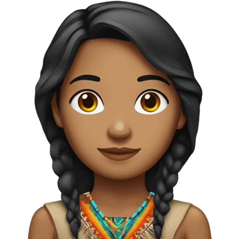 indigenous brunette girl emoji